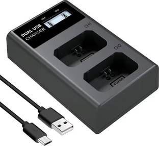 Simpex NP-FZ100 Dual Slot (C type and Micro USB) LCD  Camera Battery Charger