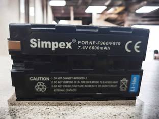 Simpex 6600mAh Secondary Rechargeable Lithium Ion Camera Battery for F960 F970  Camera Battery Charger