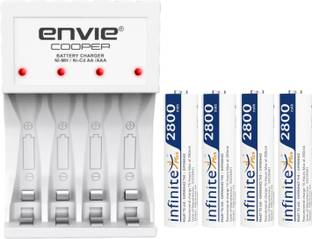 Envie Ecr 20MC With 2800mAh 4pl Rechargeable Battery For AA & AAA With LED Indicator  Camera Battery Charger