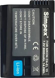 Simpex EN-EL15 4500mAh Lithium Ion Secondary Rechargeable Nikon  Camera Battery Charger