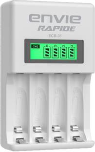 Envie ECR 31 Rapide Ultra Fast Charger for Rechargeable Batteries AA & AAA Ni-mh  Camera Battery Charger