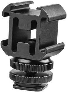 FND Adjustable Angle Pole Swivel Hot Shoe Mount 1/4" Screw Hot Shoe Mount Rotating Flash Bracket