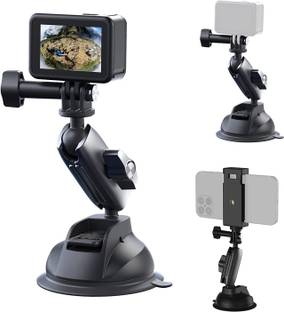 Telesin Aluminum Alloy Suction Cup Holder for Gopro Hero,DJI OSMO Action, INSTA360 X3 Camera Housing