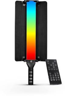DIGITEK Handheld Wand with Barn Door for Photo & Video Shoot DSL-25W RGB 120 lx Camera LED Light