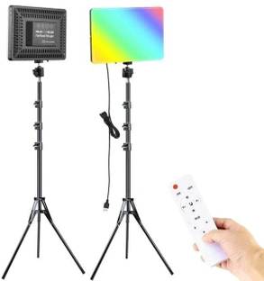 Hold up 26cm RGB Panel Light With Tripod stand 4800 lx Camera LED Light