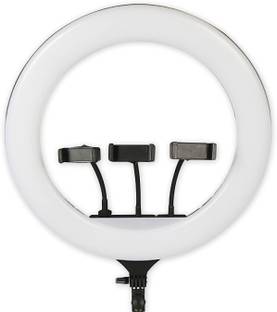 Hold up Professional 46 CM LED Ring Light with 2 Color Modes Dimmable Lighting 5200 lx Camera LED Light