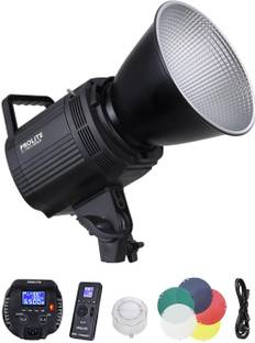 Prolite LiteMax Gold 150W Bi-Color COB LED Video Light, RGBWW Filters, Diffuser & Remote 15500 lx Camera LED Light