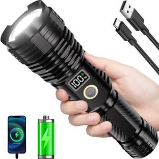 Clefairy Torches LED Super Bright Rechargeable Torch, 25000 Lumens LED Torch 7 lx Camera LED Light