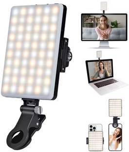 BROLAVIYA Selfie Light with Portable Phone Clip, 60 LED 2000mAh Rechargeable 3 Light Modes 250 lx Camera LED Light
