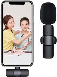 BfsTeckt K8 Wireless Plug and Play Type C Coller Mic Supported Android/IOS Camera Microphone