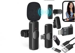 Kazotra K8 Clip-On Wireless Microphone for Vlogging, Video Recording, and Live Streaming Camera Microphone