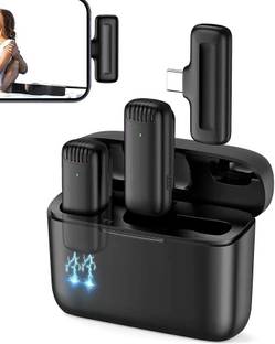 ELDORICH Dual Mic Noise Reduction with Type-C Android & iPhone (One to Two)Mic System Camera Microphone