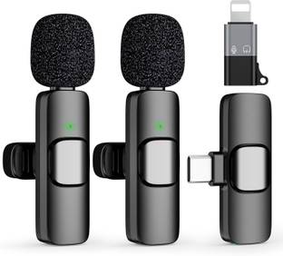 ELDORICH Wireless Microphone Mini Portable Recording Clip Mic with Receiver Collar mic Camera Microphone