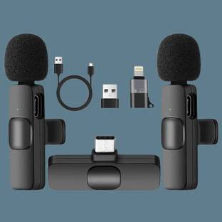 WIRKLICH K9 Wireless Microphone for Vloggers – Noise Cancelling, iOS & Android Camera Microphone