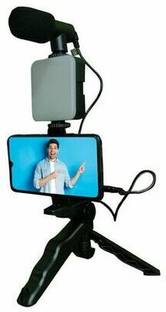 APSOLIGHT Vlogging Kit forVideo Making with Bluetooth|Mic|LEDLight|mobileholderTripod Kit Tripod Kit