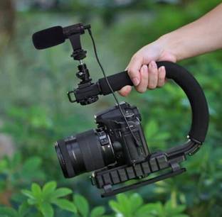 TECHGEAR New AY-49U Video Making Stabilizer U/C Shaped Handheld with 36LED Light, Monopod Kit