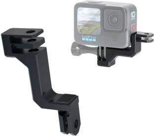 ELFOG Go Pro Hero 9/10/11/12 Black Aluminum 90 Degree Vertical Adapter Mount Camera Rig