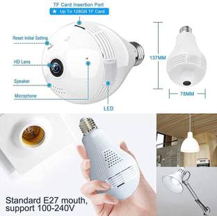 ENMORA Bulb Camera Wifi 360 Cctv Security Hidden Wireless KLP8 DSLR/SLR Camera DSLR Camera