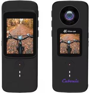 Cubonic 4K HD Dual Handheld Waterproof Camera Ultra Bright LCD Touch Screen Sports and Action Camera