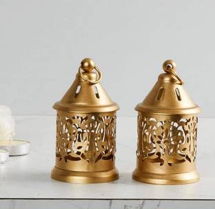 GareebStore GareebStore Metal Hanging Lantern Tea Light Candle Holder for Home Decor Items Iron 1 - Cup Tealight Holder