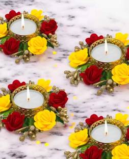 CRAFTSAI EXPORTS Wooden Tealight Holder Set