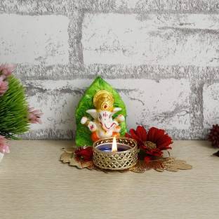 Flipkart SmartBuy Premium Lord Ganesha Idol on Decorative Handcrafted Tealight Holder Polyresin 1 - Cup Tealight Holder