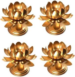 KAVITA ARCHANA ENTERPRISES lotus candlestick holder Iron Candle Holder