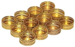 THE INDIA STYLE Iron, Jute Candle Holder Set