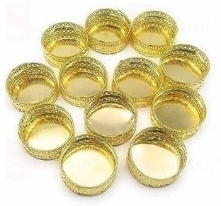 Satyam Kraft 12 Pcs Metal Tealight Candle Holder Round Stands Steel Candle Holder Set