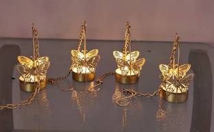 amishi blissful decor Amishi Blissful decors Diwali Decorative Hanging Butterfly Tealight Candle Holder Hanging Tea Light Holder Tealight Holder Diwali Gifts Pack (4) Iron 4 - Cup Tealight Holder Set
