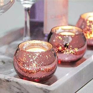 The Purple Tree Glass Tealight Holder