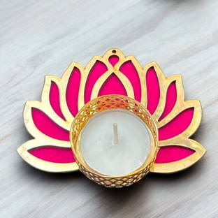 Sazavat store 5Piece_Lotus_Tealight_holder Wooden 5 - Cup Tealight Holder