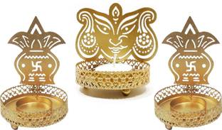 ME&YOU Goddess Gold Plated 3 - Cup Tealight Holder Set