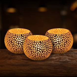 Floryn decor Glass Tealight Holder Set