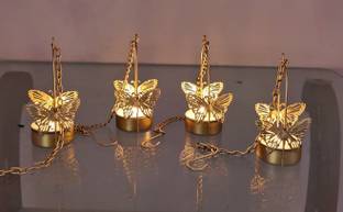 अमिषी ब्लिसफुल डेकोर Amishi Blissful decors Diwali Decorative Hanging Butterfly Tealight Candle Holder Hanging Tea Light Holder Tealight Holder Diwali Gifts Pack (4) लोहा 4 - कप टीलाइट होल्डर सेट