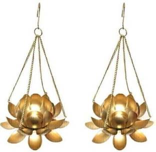 Sandeep Crafts Aluminium 2 - Cup Tealight Holder Set
