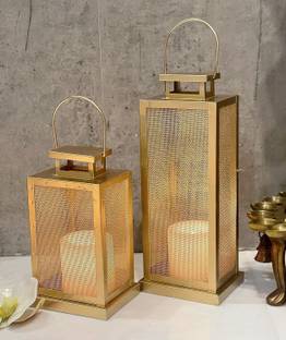 Urban Born Lantern and Candle Tealight Holder for Home Decor Items Iron Tealight Holder