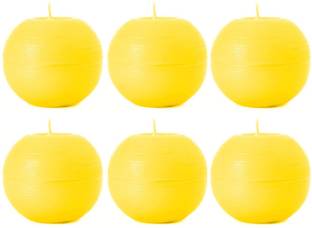 atorakushon Ball Candle Lemon Handmade Smoke Free for Wedding Birthday Parti Candle