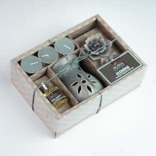 AuraDecor Diffuser Gift Set with 3 Tealight, 2 Floating & Aroma Candle