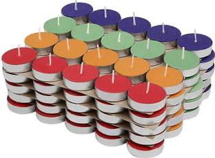 Mlight Pack of 100 Unscented Tealight Candles, Daily Use, MultiPurpose, Birthday, Festive, HomeDecor Candle (White, Pack of 100) Candle