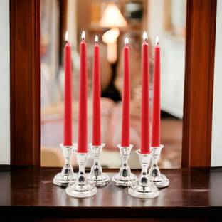 Hosley Unscented Taper Candles|Long Lasting| Smokeless & Dripless|Burning Time 9 Hours Candle