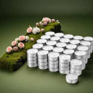 Heaven Decor Tealight candles 100pcs for home decor Candle (White, Pack of 100) Candle