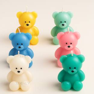 XEQALV Scented Teddy Bear Candle Soy Wax Candle For Birthday,Diwai,Home Decor,Valentine Candle