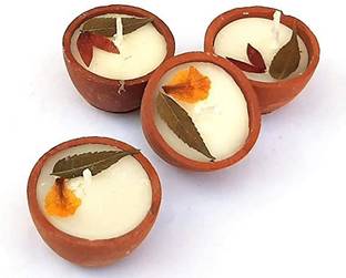 illume Fragrance,Scented Sandle Lemon Grass Diya Wax Candle for Diwali Decoration Candle