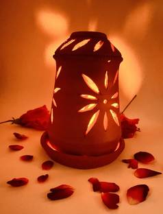 Jackcleen ™3 in1 wati diya-Shape Diwali Decoration Mitti Ka Diya Handmade Star Design diva Candle