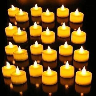 DEEPAK LED Candle Light Tea light Amber Yellow for Wedding Party Candle