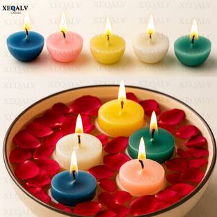 XEQALV Floating Diya Candles Soy Wax Tea Light Candles For Birthday, Diwali, Home Decor Candle