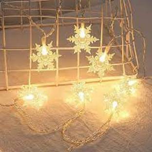 AirMount 7 Meter 26 Led Snow Flake String Lights For Indoor Outdoor Decoration Candle