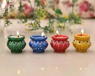 ADIYAL matka Diya Candle Clay Terracotta Diya Festival Diwali/Navratri pooja Diya Candle