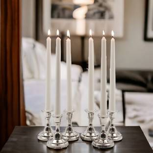 Hosley Vanilla Fragrance Taper Candles|Long Lasting|Smokeless|Burning Time 9 Hours Candle